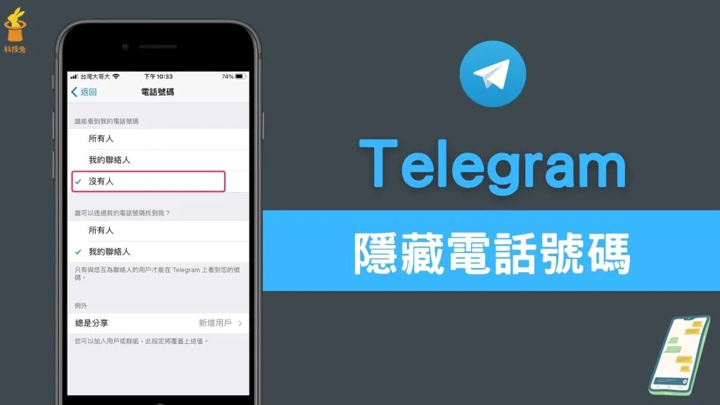Telegram隐私：号码不外露